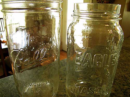 4 LOT Vintage BALL Freezer Jar with Zinc Lids Set